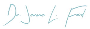 Signature of Beachwood Ohio dentist Jerome L Faist D D S