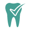 Animated tooth with checkmark