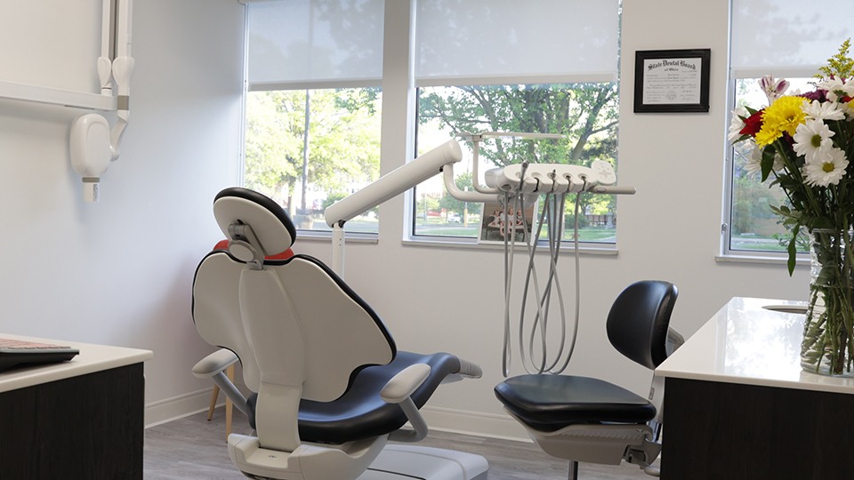 Modern dental exam room