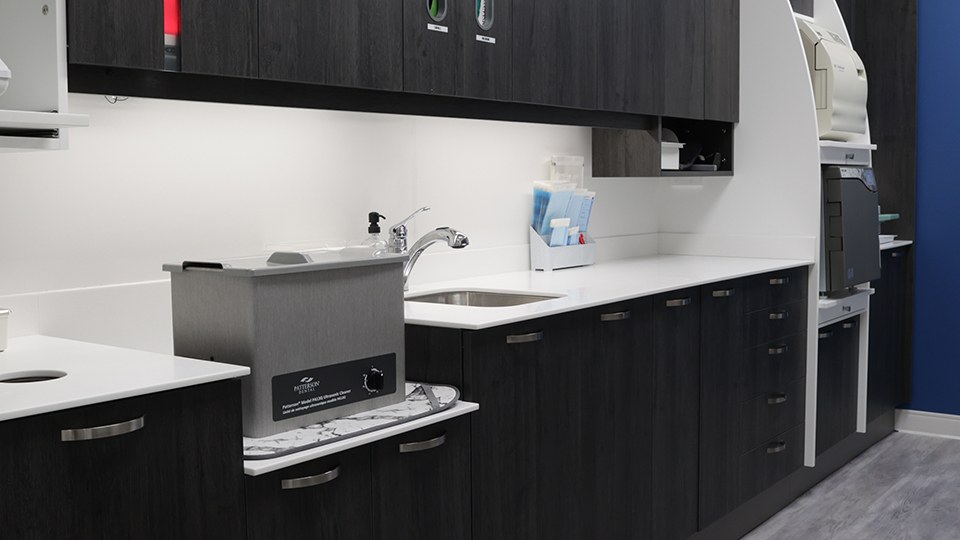 Modern dental exam room