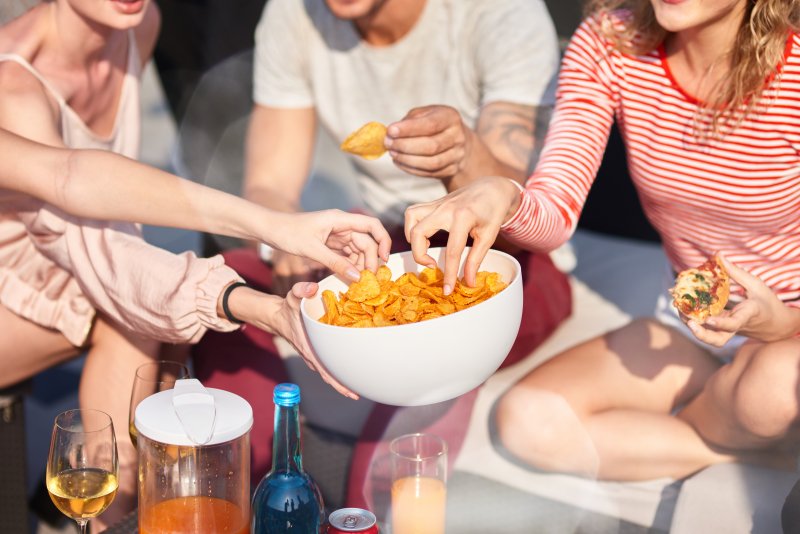 people snacking in Beachwood