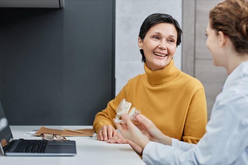 Patient at a dental implant consultation